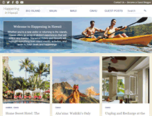 Tablet Screenshot of happeninginhawaii.com